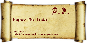 Popov Melinda névjegykártya