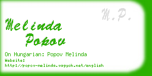 melinda popov business card
